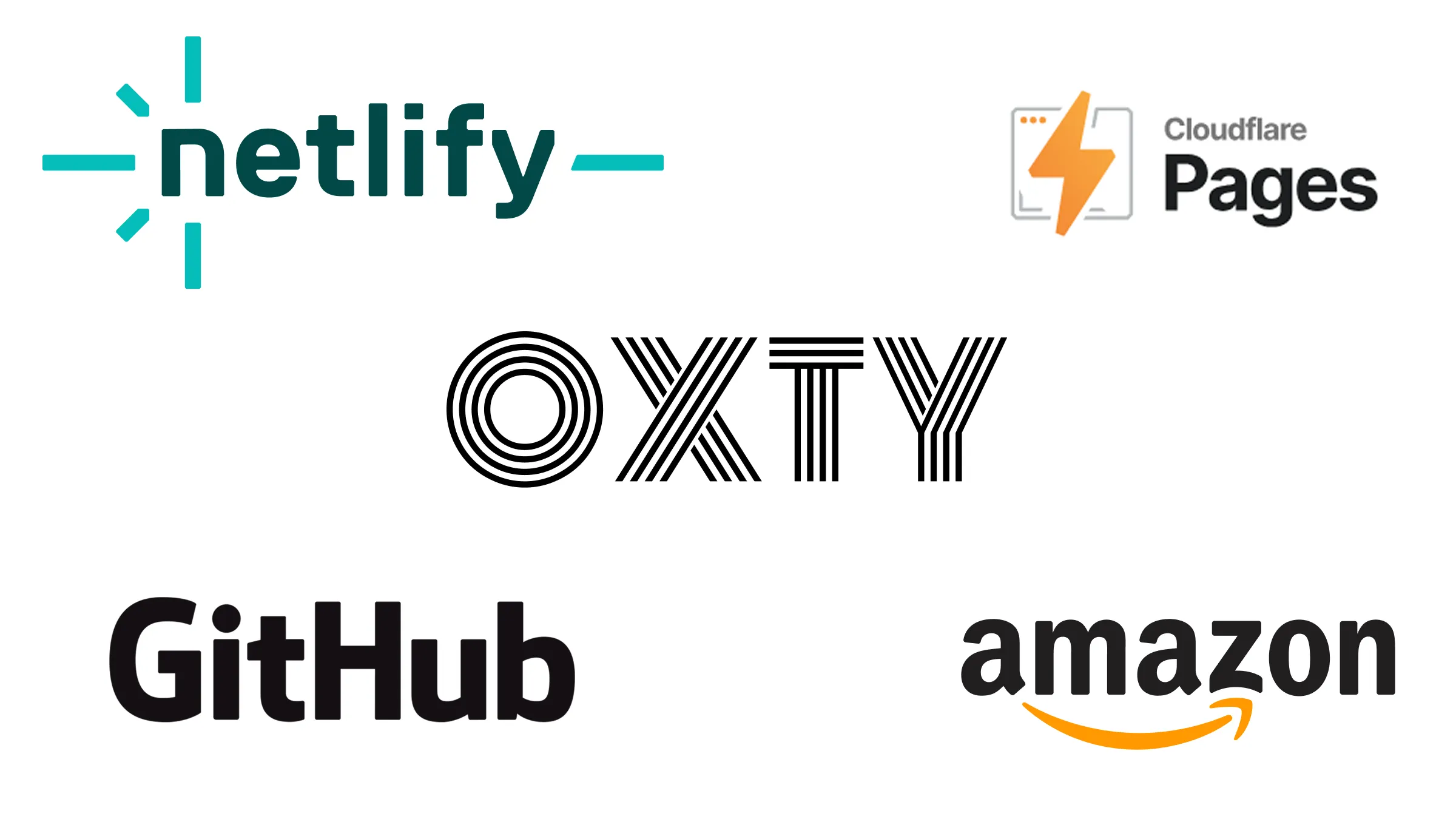 Картинка с логотипами популярных площадок для хостинга статических сайтов
